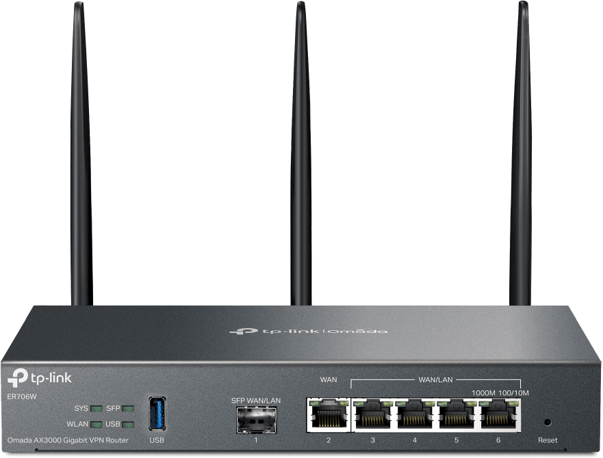 TP-Link Omada AX3000 Gigabit VPN Router (ER706W) — image 1