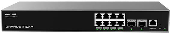 Switch Administrable Niveau 3 Grandstream GWN7811P - 8 Ports PoE Gigabit / 2 Ports SFP+