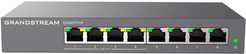 Grandstream GWN7711P Layer 2 Managed Switch - 8 Gigabit Ports, 4 with PoE — image 1