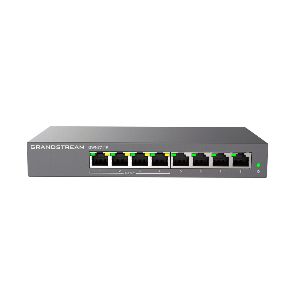 Switch Administrable Niveau 2 Grandstream GWN7711P - 8 Ports PoE Gigabit