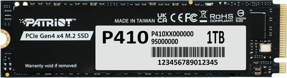 Disque Dur interne SSD Patriot P410 M.2 2280 Gen4x4 NVMe 1 To (P410P1TBM28H)