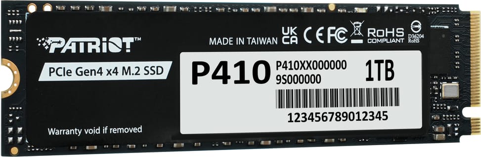 Disque Dur interne SSD Patriot P410 M.2 2280 Gen4x4 NVMe 1 To (P410P1TBM28H) — image 3