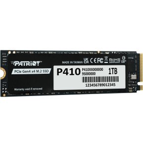 Disque Dur interne SSD Patriot P410 M.2 2280 Gen4x4 NVMe 1 To (P410P1TBM28H)