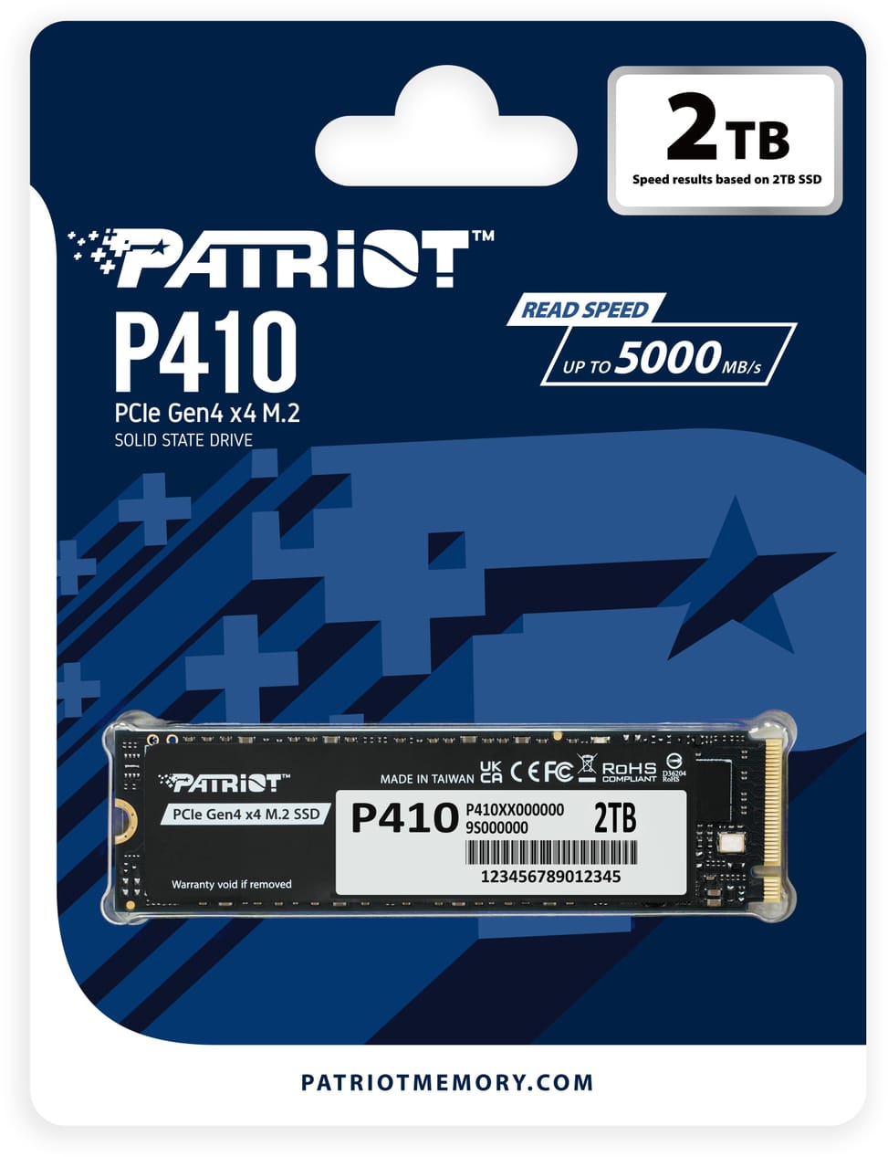 Patriot P410 M.2 2280 Gen4x4 NVMe 2 TB Internal SSD (P410P2TBM28H) — image 4