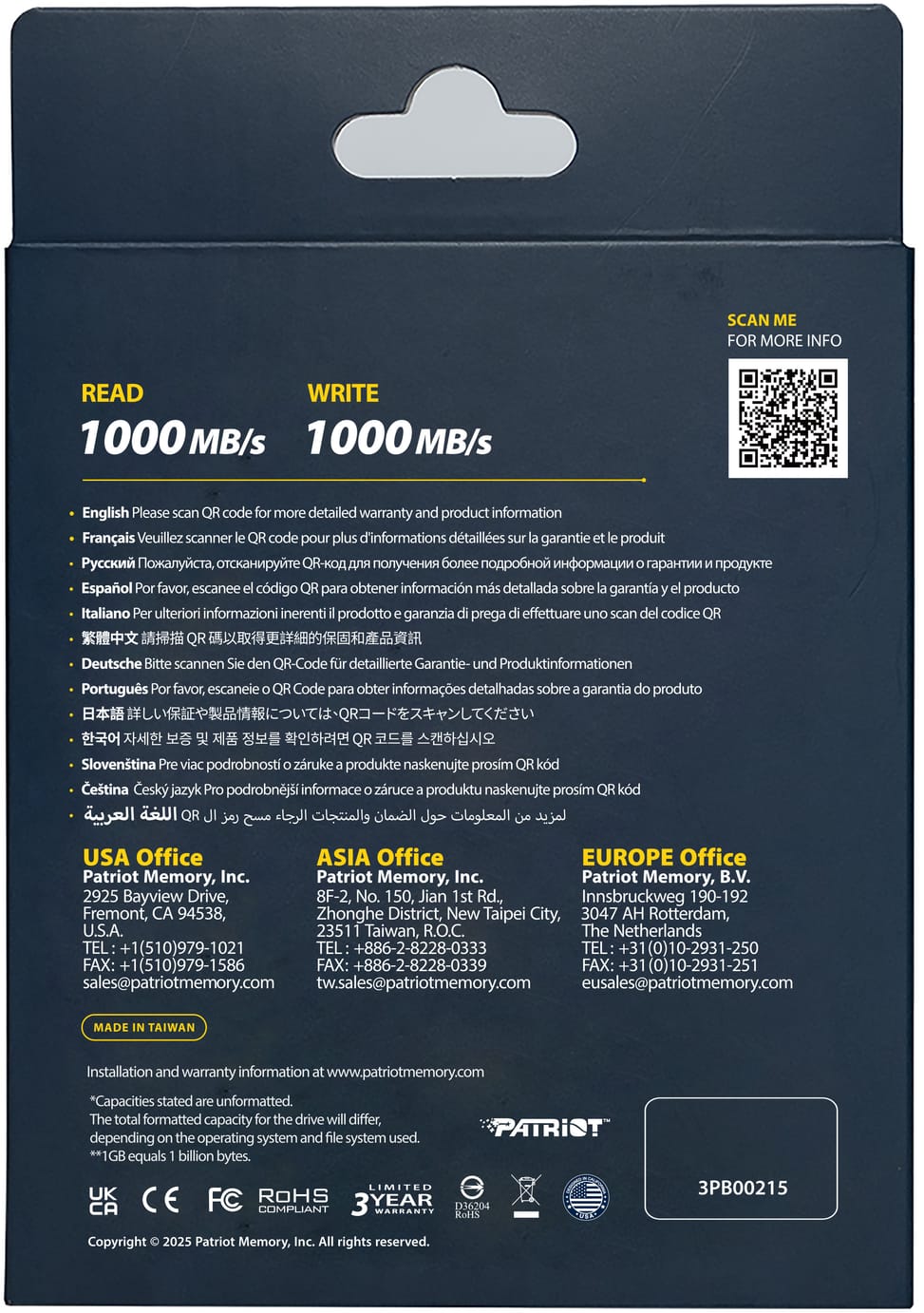 Disque Dur portable SSD Patriot Transporter Lite TYPE-C 2 To (PTPL2TBPECB) — image 7