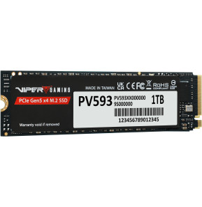 Disque Dur interne SSD Patriot viper gaming PV593 M.2 2280 Gen5 x4 NVMe 1 To (PV593P1TBM28H)