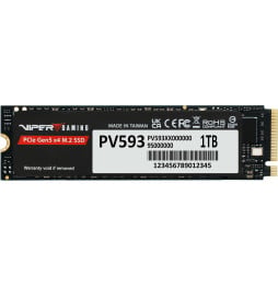 Disque Dur interne SSD Patriot viper gaming PV593 M.2 2280 Gen5 x4 NVMe 1 To (PV593P1TBM28H)