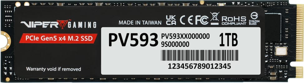 قرص SSD داخلي Patriot Viper Gaming PV593 M.2 2280 Gen5 x4 NVMe 1 TB (PV593P1TBM28H) — صورة 1