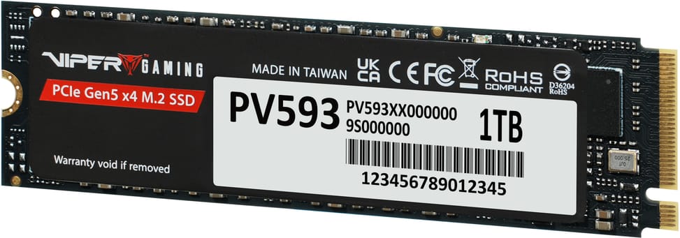 Disque Dur interne SSD Patriot viper gaming PV593 M.2 2280 Gen5 x4 NVMe 1 To (PV593P1TBM28H) — image 2