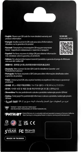 Disque Dur interne SSD Patriot viper gaming PV593 M.2 2280 Gen5 x4 NVMe 1 To (PV593P1TBM28H) — image 5