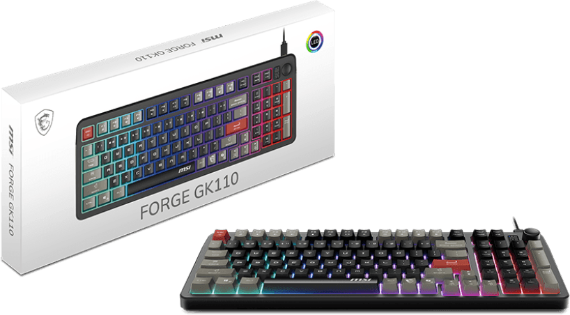 Clavier gaming rétroéclairé MSI FORGE GK110 - AZERTY (S11-04FR254-HH9) — image 5