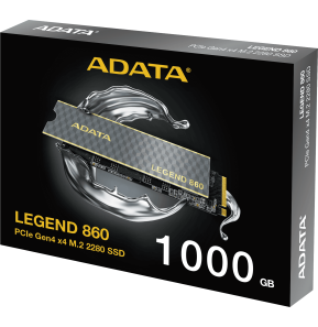 Disque Dur interne SSD ADATA LEGEND 860 PCIe Gen4 x4 M.2 2280 - 1To (SLEG-860-1000GCS)