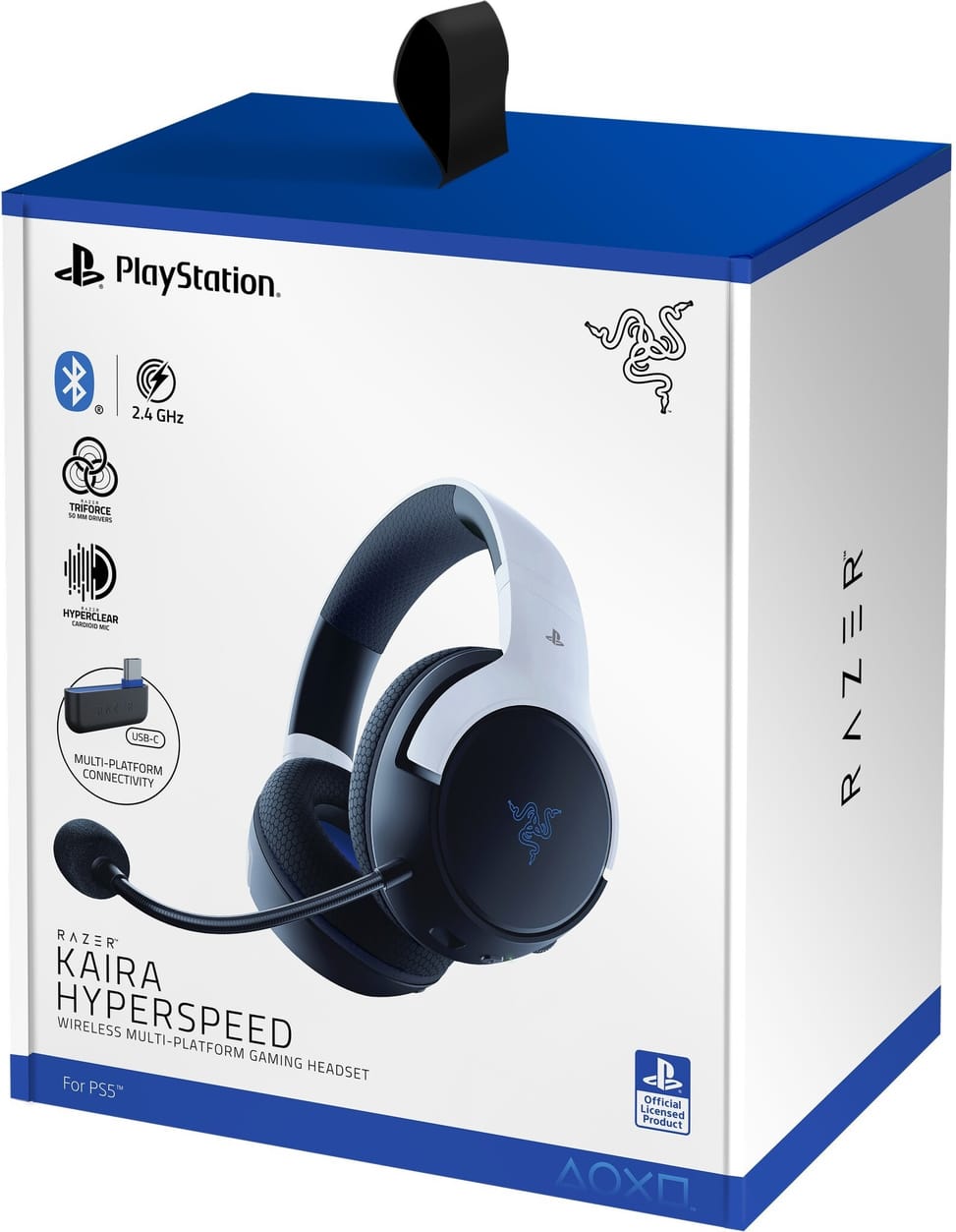 Casque gaming Bluetooth Razer Kaira Hyperspeed pour Playstation5 Blanc (RZ04-03980200-R3G1) — image 7