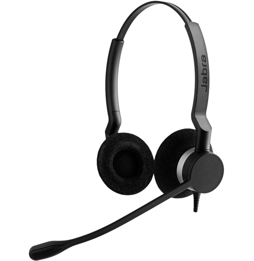 Casque-micro stéréo Jabra BIZ 2300 QD Duo Anti-Bruit avec adaptateur Jabra Link 230 - USB plug-and-play (2309-820-104 + 230-09)