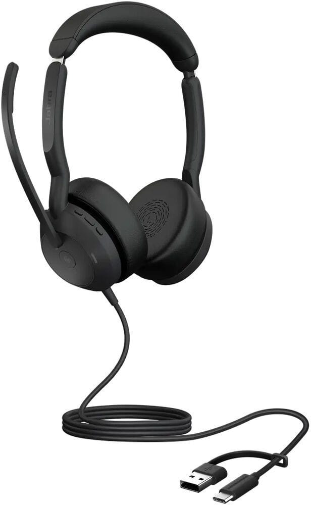 Micro-casque Jabra Evolve2 50 version stereo MS, adaptateur USB C/A (25089-999-799) — image 2