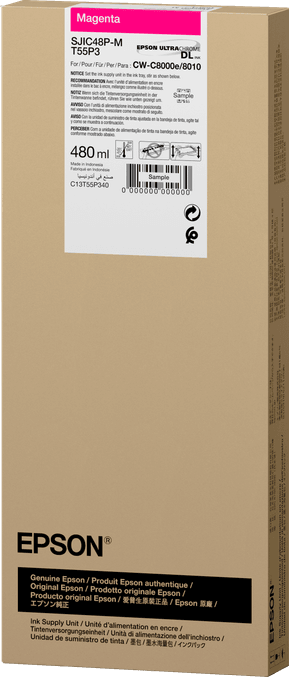 Cartouche d'encre Magenta Epson ColorWorks C8000 (C13T55P340) — image 2