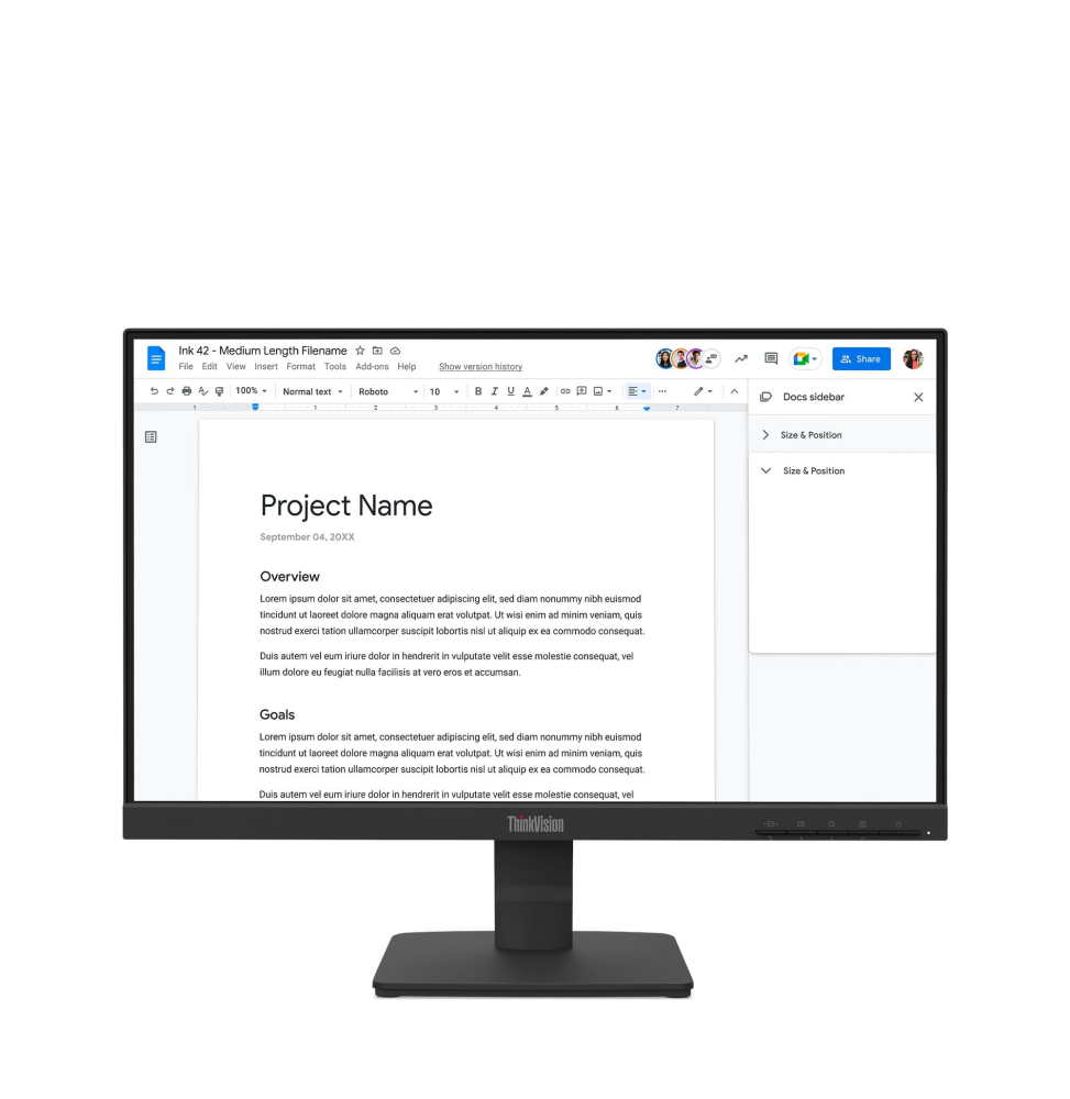 Écran Plat 22" Lenovo ThinkVision S22-4e FullHD (64CBKAT6EU)
