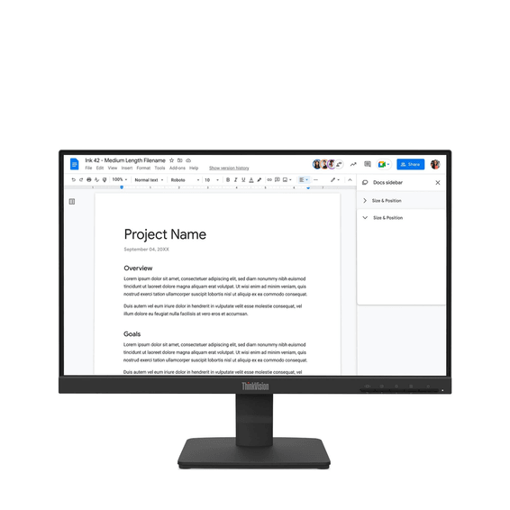 Écran Plat 22" Lenovo ThinkVision S22-4e FullHD (64CBKAT6EU)