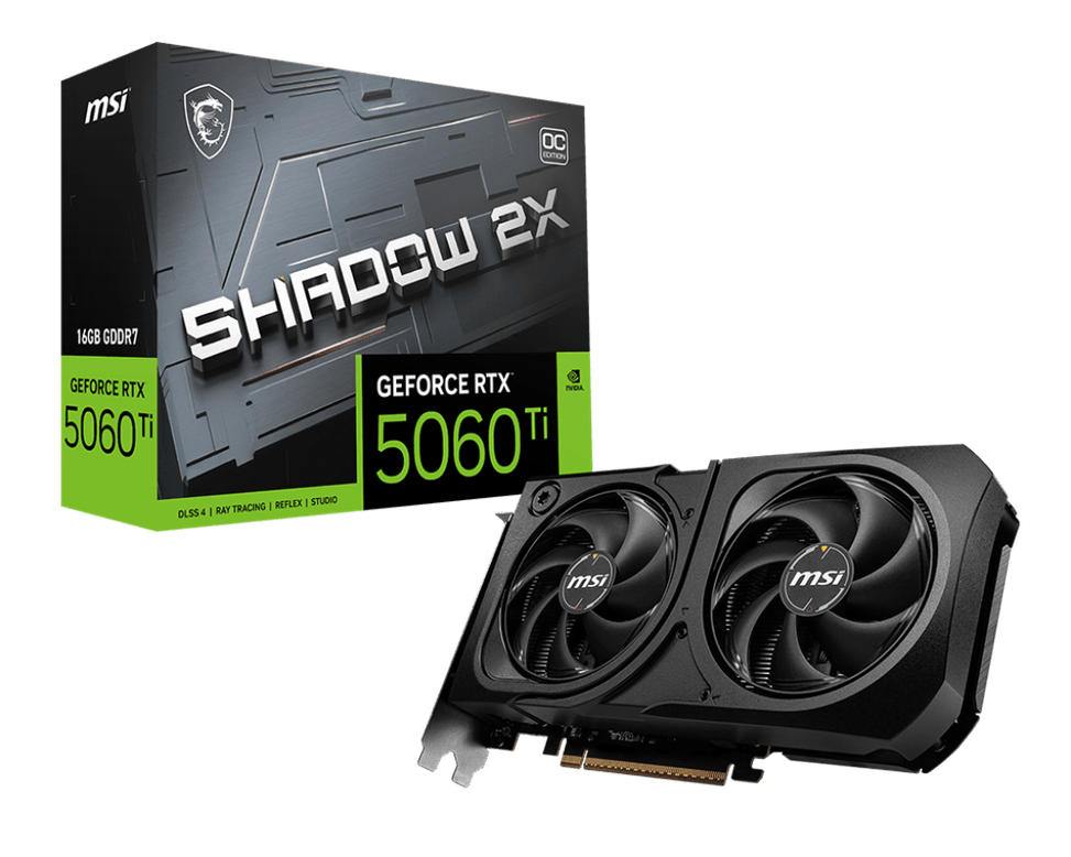 Carte Graphique MSI GeForce RTX 5060 Ti 16G SHADOW 2X OC PLUS (912-V535-003) — image 1
