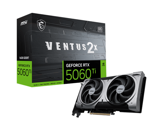 Carte Graphique MSI GeForce RTX 5060 Ti 16G VENTUS 2X OC PLUS (912-V535-005)