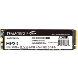 Disque Dur interne SSD Team Group MP33 M.2 Nvme PCIe 256 Go (TM8FP6256G0C101)