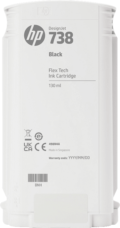 HP 738 Noir - Cartouche d'encre HP d'origine (498N4A) — image 2