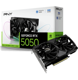 Carte Graphique à double ventilateur PNY GeForce RTX 5050 NVIDIA 8GB PCIE 5.0 (VCG50508DFXPB1)