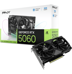 Carte Graphique à double ventilateur PNY GeForce RTX 5060 NVIDIA 8GB PCIE 5.0 (VCG50608DFXPB1)