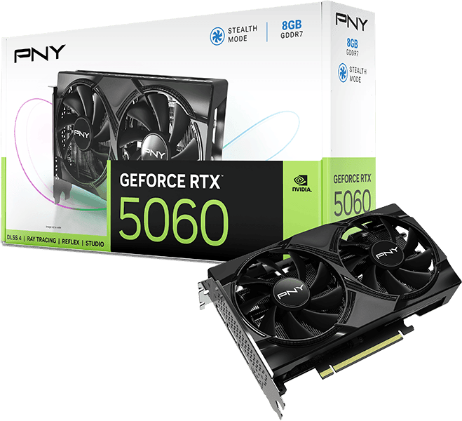 Carte Graphique à double ventilateur PNY GeForce RTX 5060 NVIDIA 8GB PCIE 5.0 (VCG50608DFXPB1) — image 9