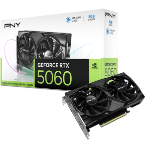 Carte Graphique à double ventilateur PNY GeForce RTX 5060 NVIDIA 8GB PCIE 5.0 (VCG50608DFXPB1)