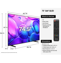 Téléviseur Samsung 55" QLED Q6F 4K serie 6 + Récepteur intégré (QA55Q6FAAUXMV)