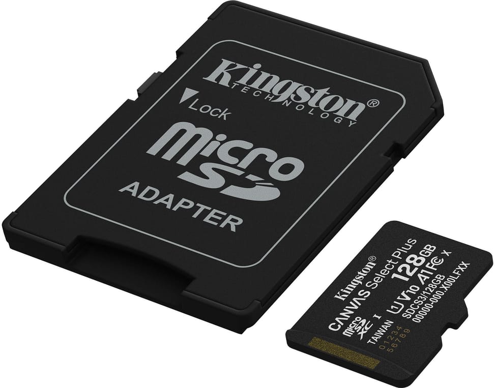 Carte mémoire Kingston Canvas Select Plus 128 Go microSDXC UHS-I Classe 10 Gen3 + Adapter (SDCS3/128GB) — image 2