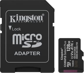 Carte mémoire Kingston Canvas Select Plus 128 Go microSDXC UHS-I Classe 10 Gen3 + Adapter (SDCS3/128GB)