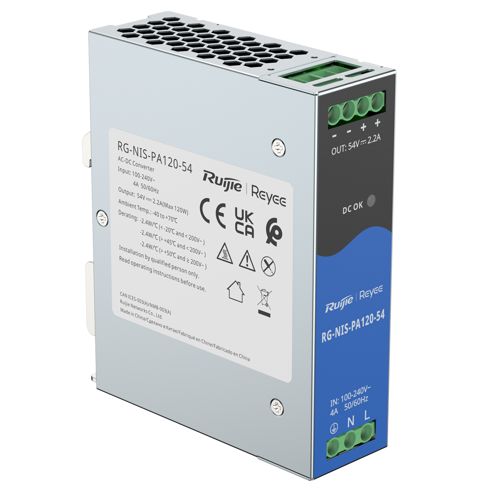 Bloc d’alimentation industriel Reyee PSU 120W pour RG-NIS2100 switch (RG-NIS-PA120-54)