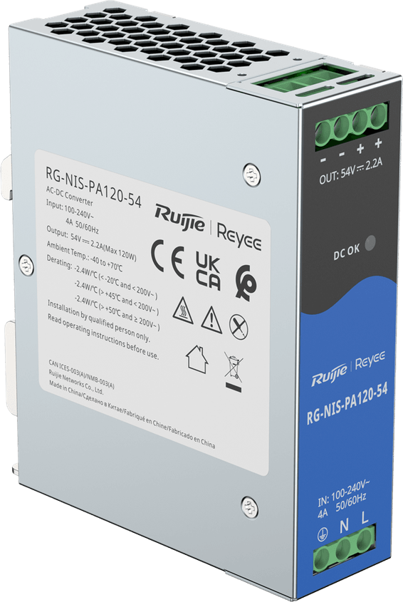 Bloc d’alimentation industriel Reyee PSU 120W pour RG-NIS2100 switch (RG-NIS-PA120-54)