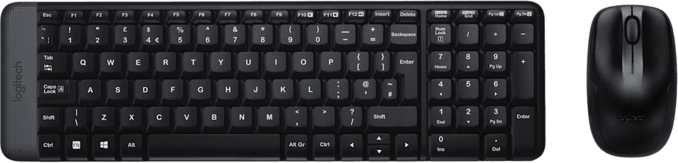 طقم لوحة مفاتيح وفأرة لاسلكي Logitech MK220 - AZERTY (920-003160) — صورة 1