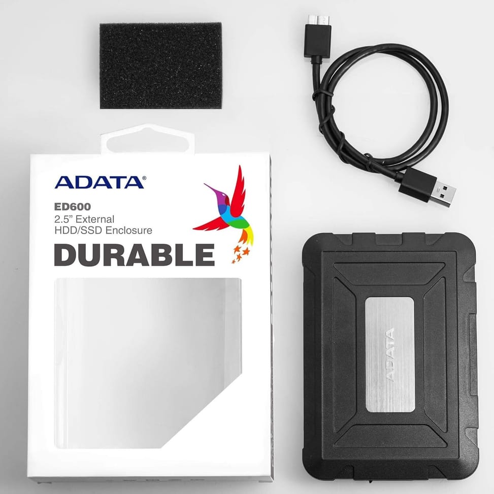Adata ED600 HDD / SSD USB 3.1 External Hard Drive Enclosure (AED600-U31-CBK) — image 6