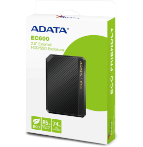 Boitier disque dur externe Adata EC600 HDD / SSD USB 3.2 (EC600-BCBK)