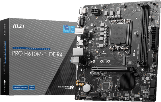 Carte Mère MSI PRO H610M-E DDR4 (911-7D48-062)