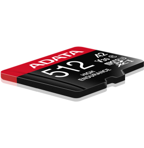 Carte mémoire ADATA 512 Go microSDXC/SDHC UHS-I haute endurance (AUSDX512GUI3V30SHA2-)