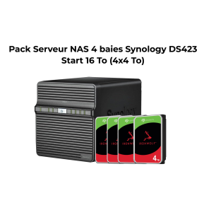 Pack Serveur NAS 4 baies Synology DiskStation® DS423 Start 16 To (4x4 To)