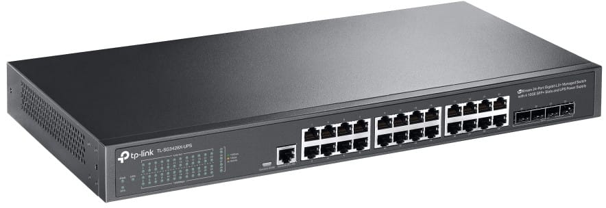 Switch Administrable JetStream TP Link TL-SG3428X-UPS 24 ports Gigabit L2+ avec 4 ports 10GE SFP+ — image 2