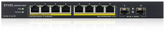 Switch non administré Zyxel GS1100-10HPv2 PoE 8ports Gigabit 2SFP (GS1100-10HP-EU0102F)