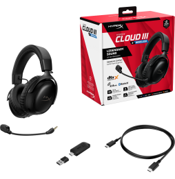 Casque gaming sans fil Bluetooth HyperX Cloud III S (A59YZAA)