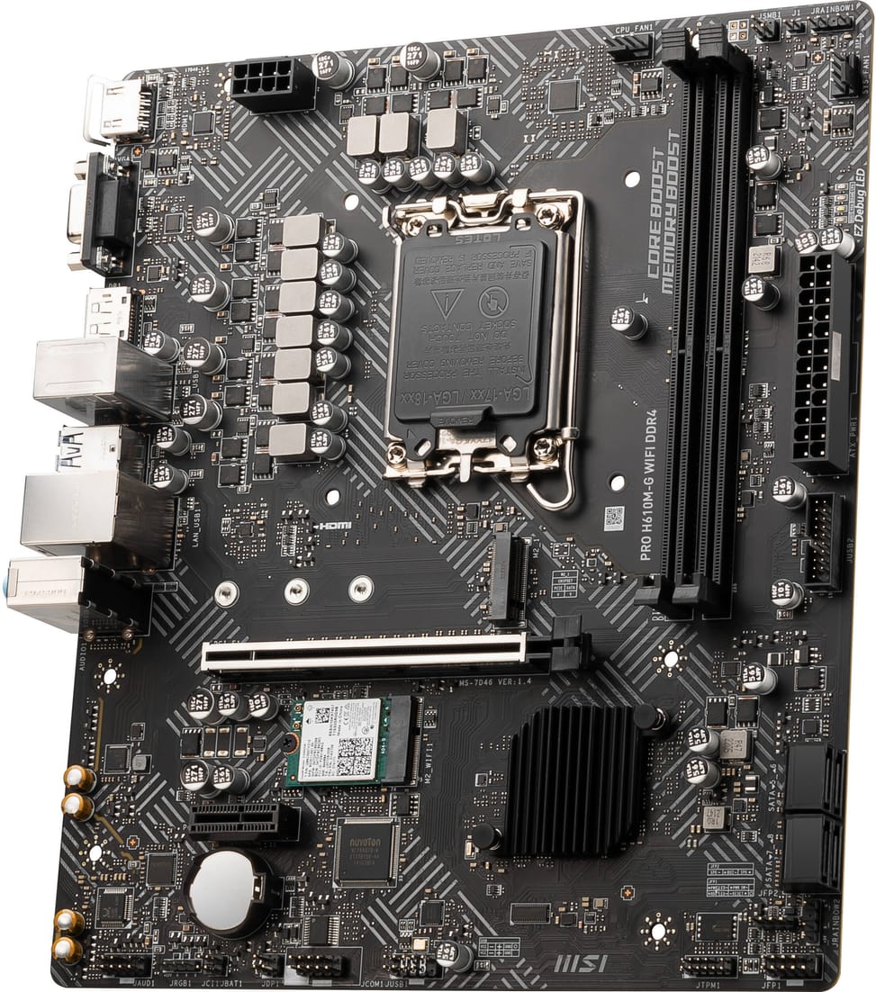 لوحة أم MSI PRO H610M-G WIFI DDR4 (911-7D46-222) — صورة 4