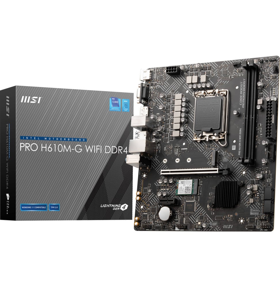 Carte Mère MSI PRO H610M-G WIFI DDR4 (911-7D46-222)