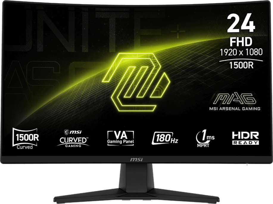 Écran incurvé Gaming 24" Full HD MSI MAG 242C (9S6-3BC31T-001) — image 1