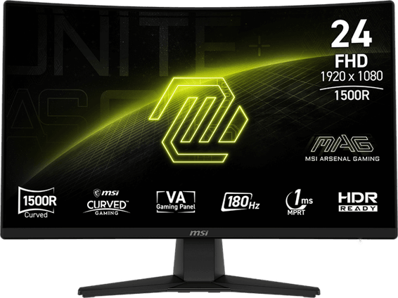 Écran incurvé Gaming 24" Full HD MSI MAG 242C (9S6-3BC31T-001)