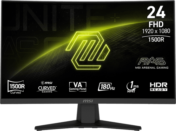 Écran incurvé Gaming 24" Full HD MSI MAG 244C (9S6-3BB31H-029)