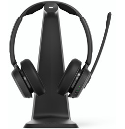 Micro-casque sans fil Bluetooth EPOS IMPACT 1061 ANC avec sa base de chargement à induction (1001131)